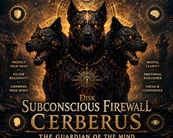 Disk Subconscious Firewall Cerberus: The Guardian of the Mind - for Subconscious Programming - Spiritual Coding - Awareness - Discernment