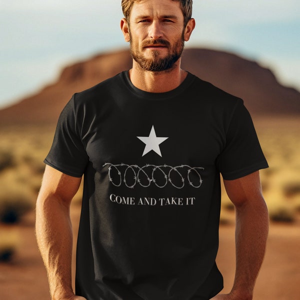 Barbed Wire & Star | Barb Wire Tshirt | Come and Take It | American Pride