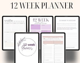Ultimate 12 Week Year Printable Planner Instant Download & Editable - Etsy