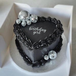 Birthday Girl Cake Charm, Custom Glitter Mirror Cake Charm, Happy Birthday Girl Cake Charm Toppers