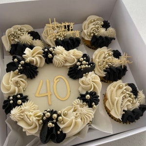 Topper per cupcake personalizzati di buon compleanno, Topper per cupcake con nome di età, Topper glitter, Topper personalizzati