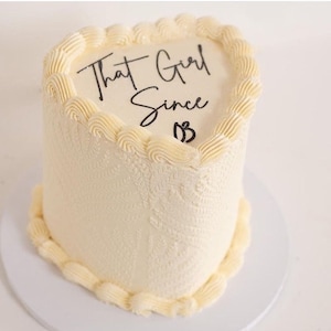 That Girl Since Cake Topper Charm, Personalised Cake Name Charm, Custom Glitter Mirror Cake Charm, Happy Birthday Cake Charm Toppers