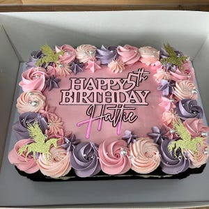 Personalisierter Kuchen Name Charm, Benutzerdefinierte Glitter Spiegel Kuchen Charm, alles Gute zum Geburtstag Cake Charm Toppers