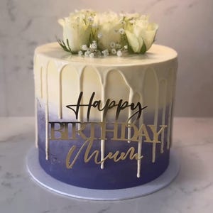 Personalisierter Kuchen Name Charm, Benutzerdefinierte Glitter Spiegel Kuchen Charm, alles Gute zum Geburtstag Cake Charm Toppers
