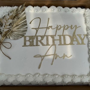Personalisierter Kuchen Name Charm, Benutzerdefinierte Glitter Spiegel Kuchen Charm, alles Gute zum Geburtstag Cake Charm Toppers