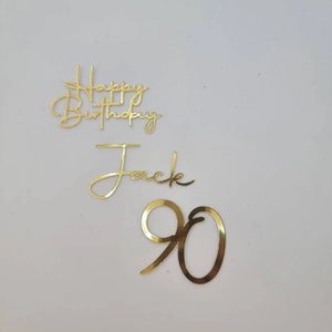 Personalised Happy Birthday Cupcake Toppers, Age Name Cupcake Toppers ...