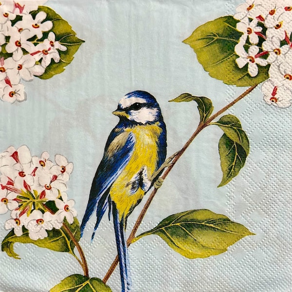 Bluebird Spring Luncheon Napkin Party Decoupage Crafting