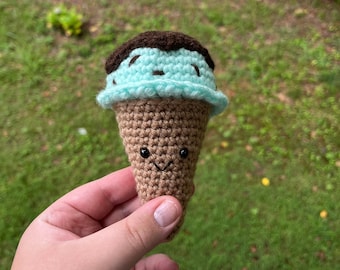 かぎ針編みのアイスクリームコーン、編みぐるみ - Etsy 日本