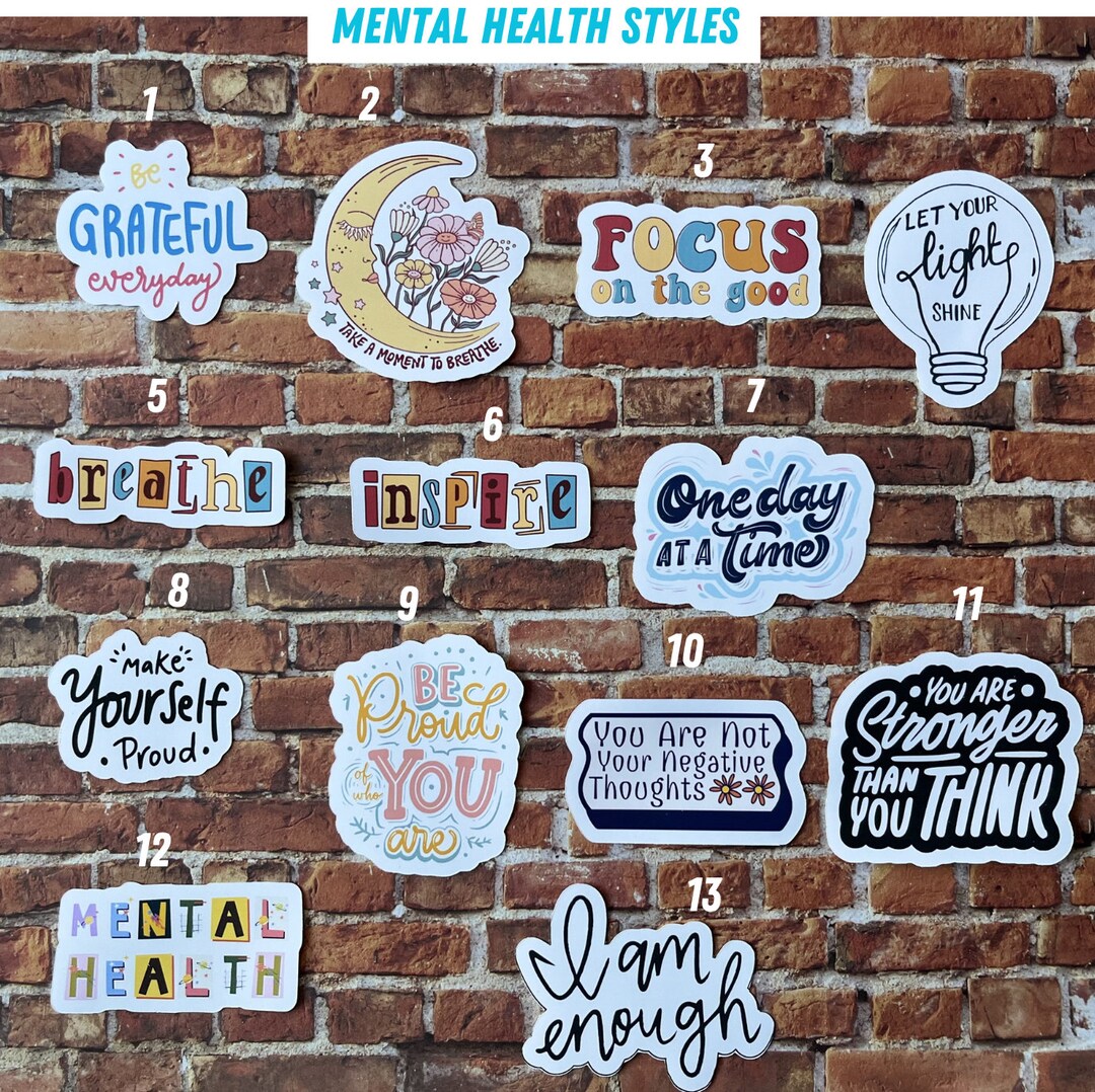 Mental Health Awareness Place These Stickers on Your Laptops, Water ...
