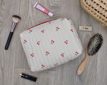 Trousse de toilette cerises personnalisable