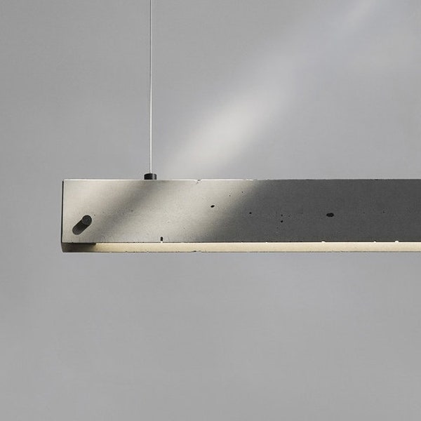 Linear concrete lamp, design lamp, industriālo lamp