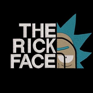 the rick face embroidery design pes, jef, dst, emb