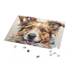 This puppy/dog puzzle is a brain-teasing jigsaw game featuring a pet-themed design, perfect as an educational toy and interactive indoor activity for family entertainment.