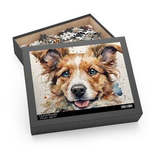 This puppy/dog puzzle is a brain-teasing jigsaw game featuring a pet-themed design, perfect as an educational toy and interactive indoor activity for family entertainment.