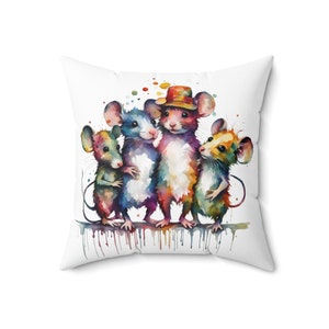 Sweet Mice Family Square Pillow image 10