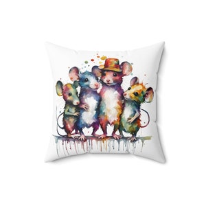 Sweet Mice Family Square Pillow image 7