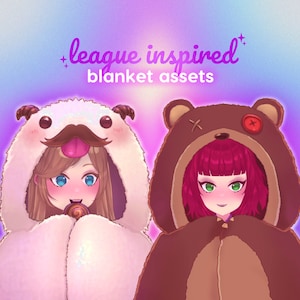 LoL inspired VTUBER BLANKET ASSET -  Cute Poro & Tubbers League Of Legends Assets For Streamers - Rigged Vtuber Asset Live2D Model