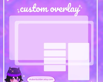 Pacote de sobreposição de transmissão personalizada - tela inicial, borda do jogo, borda da webcam, painéis