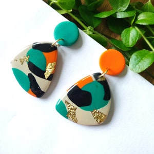 Polymer clay earrings, two sizes