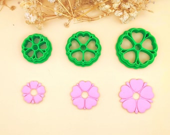 Cortadores de galletas 3D para hacer joyas y aros de arcilla polimérica intercambiables