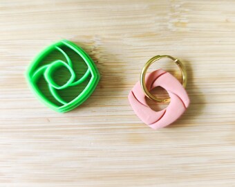 Cortadores de galletas 3D para hacer joyas y aros de arcilla polimérica intercambiables