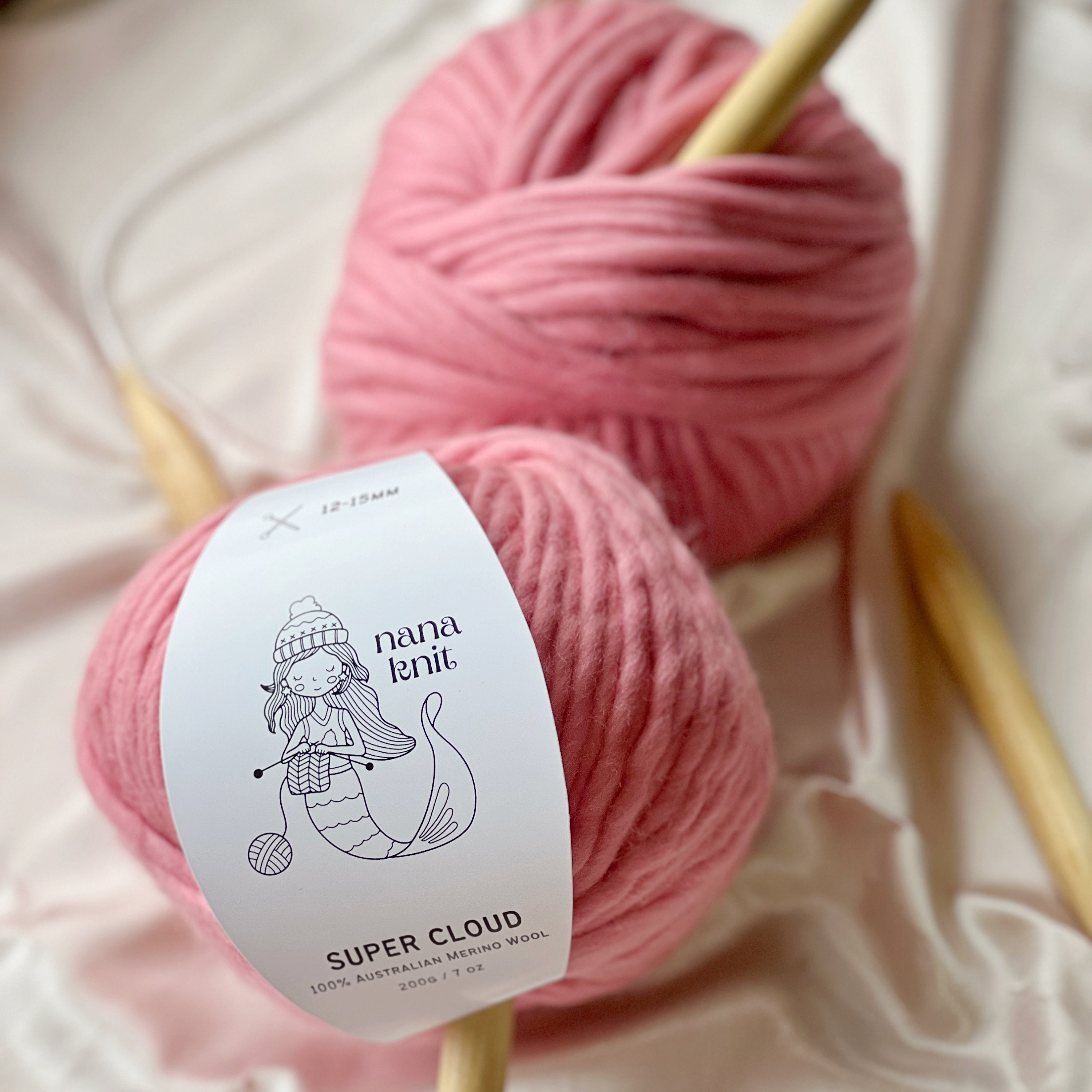  500g/1.1lbs Super Soft Chunky Yarn Pink Chunky Knit