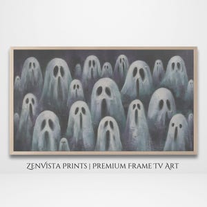 Halloween Spooky Frame Tv Art Ghost Oil Painting | October Frame Tv Art Spooky Ghost | Halloween Frame Tv Digital Art Download
