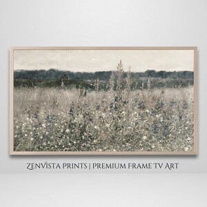 Vintage Spring Frame Tv Art Wildflowers | Country Summer Wildflower Field Art for Frame Tv | Country Farmhouse Decor | Digital Download