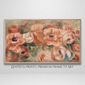 Spring Floral Frame Tv Art | Summer Abstract Flowers | Vintage Frame Tv Art Antique Painting | Botanical Tv Screensaver Digital Download