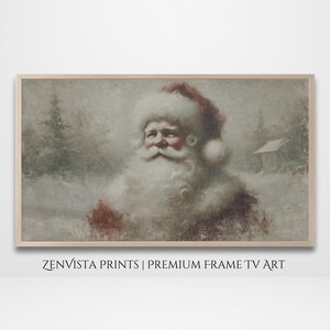 Vintage Frame Tv Christmas Santa Claus Xmas Neutral Holiday Painting | Frame Tv Vintage Christmas Art Holiday Screensaver | Digital Download