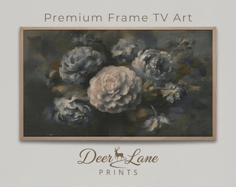 Moody Floral Frame TV Art | Vintage Flower Painting TV Screensaver (Digital Download)