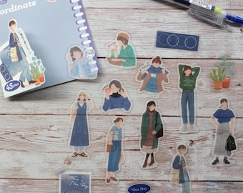 BGM - Sticker Flakes - Casual Blue Coordinate