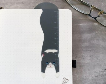 Velos - Hanging Nyan Koshi Bookmark Ruler - Gray