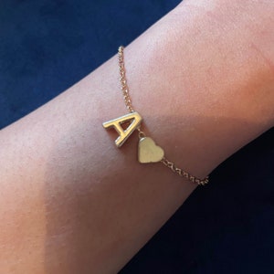 Pulseras con iniciales, pulsera personalizada, pulsera personalizada, pulsera con letras, pulsera de la amistad, joyas de la amistad, joyas con iniciales