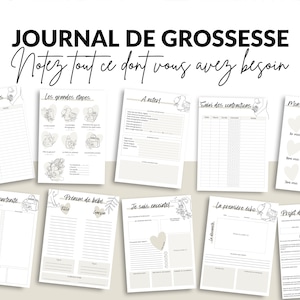 Journal de grossesse en français PDF Imprimable Suivi de la grossesse. image 3