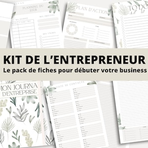 Kit de l'entrepreneur | en français | Business model | PDF | Imprimable | Lancer votre entreprise.