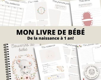 Baby Keepsake Book | Baby's First Year Journal | Baby Notebook | Birth Record Book | Fill-in Baby Keepsake | Printable PDF
