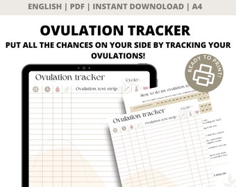 Ovulation tracker | Fertility tracker | Pregnancy | English | PDF | Printable!