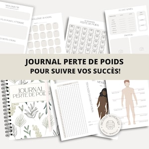 Diario per la perdita di peso | in francese | Perdita di peso | PDF | Stampabile | Monitoraggio del peso.