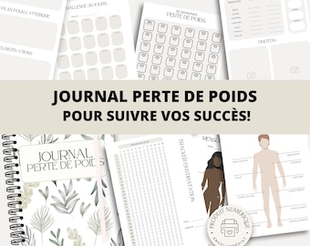 Diario de pérdida de peso | en francés | Pérdida de peso | PDF | Imprimible | Seguimiento del peso.