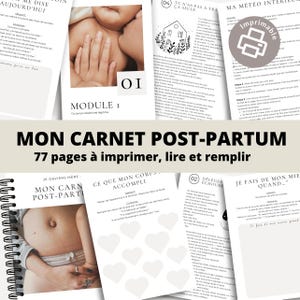 Postpartum Logbook to Fill Out | 77 Pages to Help You Get Through the 4th Trimester with Gentleness and Truth | Printable PDF | Exercise Book
