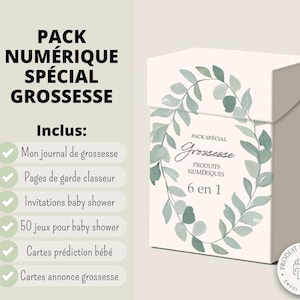 Pack spécial grossesse | en français | PDF | Imprimable | Produits numériques | Suivi de la grossesse | Annonce grossesse | Baby shower