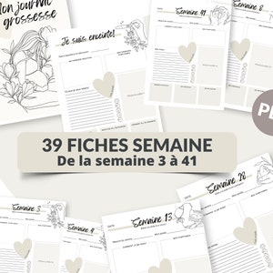 Journal de grossesse en français PDF Imprimable Suivi de la grossesse. image 2