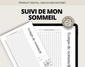 Rastreador de sueño | en francés | rastreador de hábitos | PDF | Imprimible | Seguimiento del sueño | Seguimiento de hábitos
