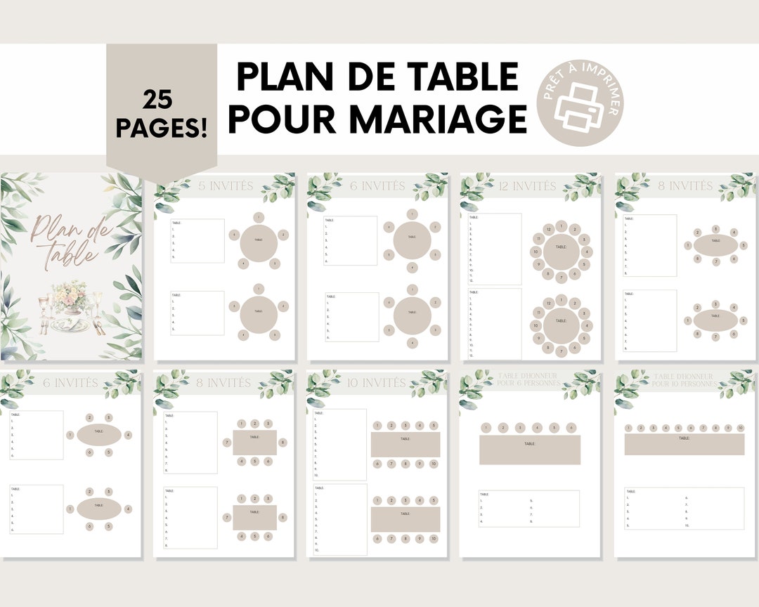 Wedding Seating Charts | Wedding Planning | in French | Wedding Planner ...