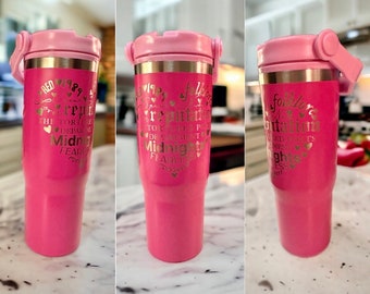 Personalized 30oz Tumbler, Laser Engraved, Lover Era Tumbler, TS Engraved Cup, TS Engraved Stanley, TS Eras, Lover Album Merch, Gift for Her