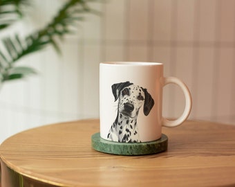 Mug animal de compagnie, Mug chien, Idée cadeau pour les amoureux des chiens, Monument commémoratif d'un animal de compagnie, Mug dalmatien