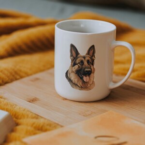Pet Mug, Dog Mug, Gift Idea For Dog Lovers, Pet Memorial, German Shepherd Mug