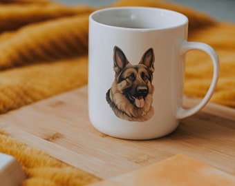 Mug animal de compagnie, Mug chien, Idée cadeau pour les amoureux des chiens, Mémorial pour animal de compagnie, Mug berger allemand