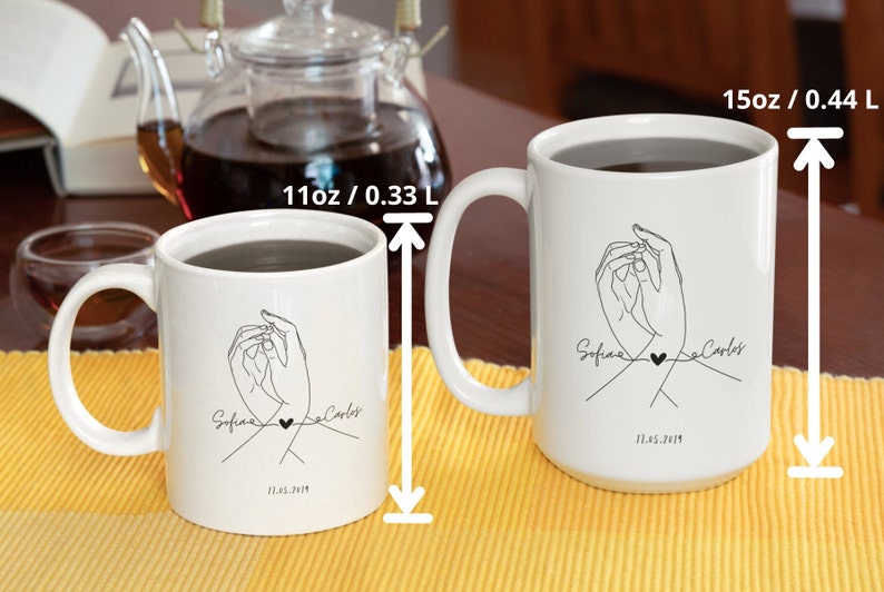 Couple's Mug Set, Personalized Couple Mugs Romantic, Custom Mugs ...